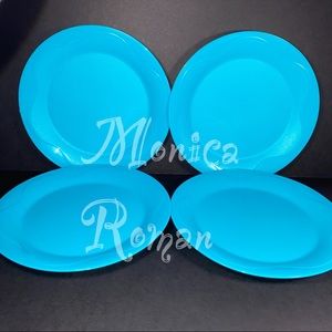 Blue Tupperware plates